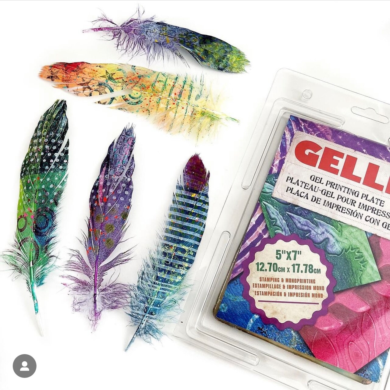 Gel Printing on Feathers with Gelli Arts®